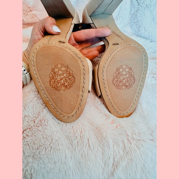 Vince Camuto Malissa Open Toe Ankle Strap Heels Nude Size - Picture 5 of 5